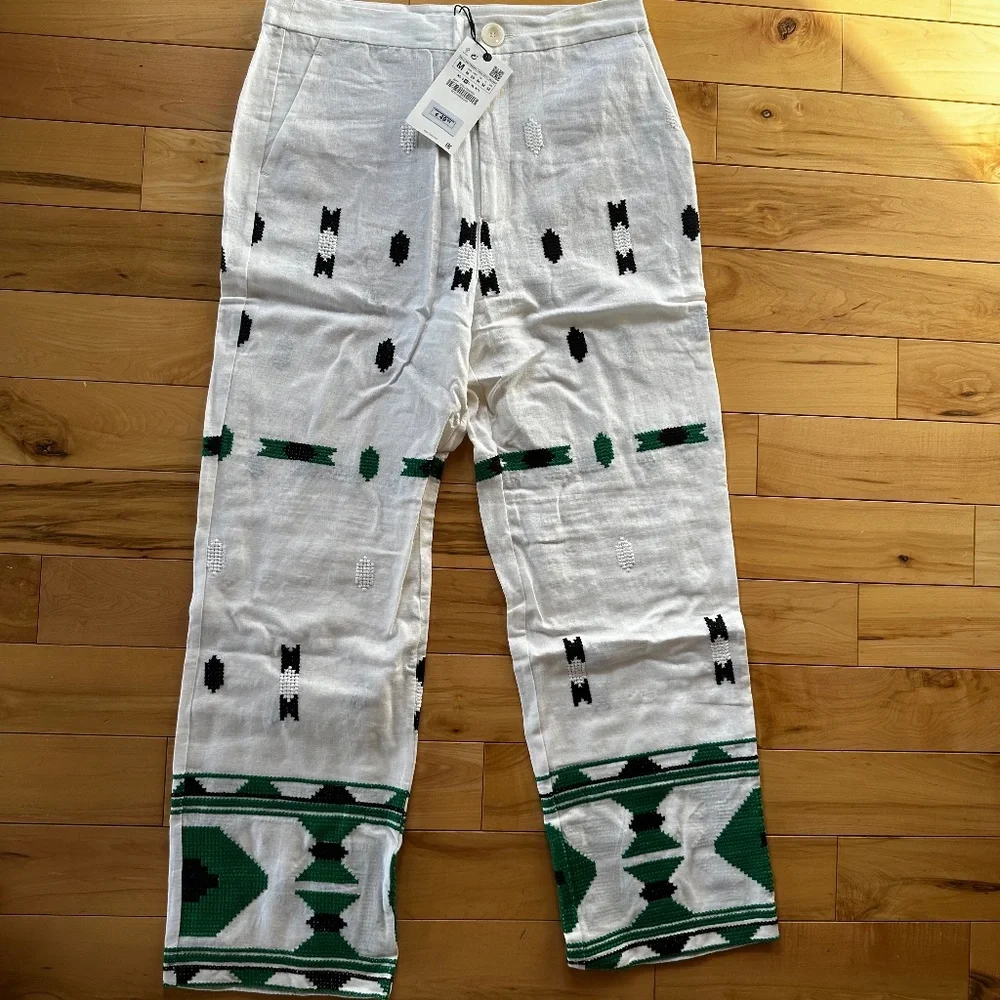 Zara white geometric